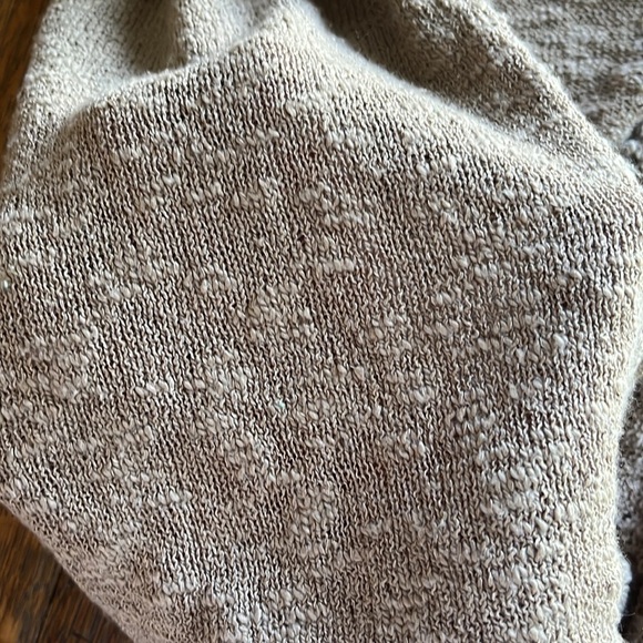 Sarah Spencer Open Cardigan ruffled front edge long sleeves tan size Large - Picture 12 of 12